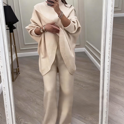 🔥Darmowa wysyłka🔥 Zestaw damski: oversize sweter i spodnie